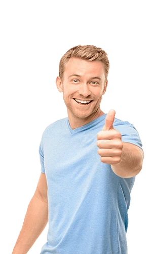 Person zeigt Daumen hoch